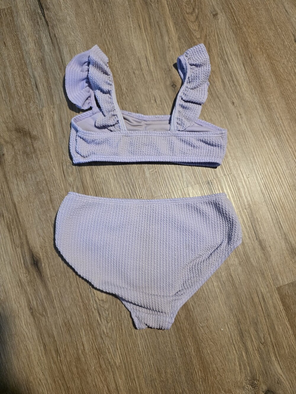 Ruffle Lavender Two-Piece Bikini Set Girls Size Medium 7-8 - Picture 2 of 5